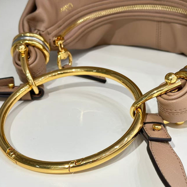 CHLOÉ S6 BRACELET HOBO BAG IN BROWN LAMBSKIN 11726