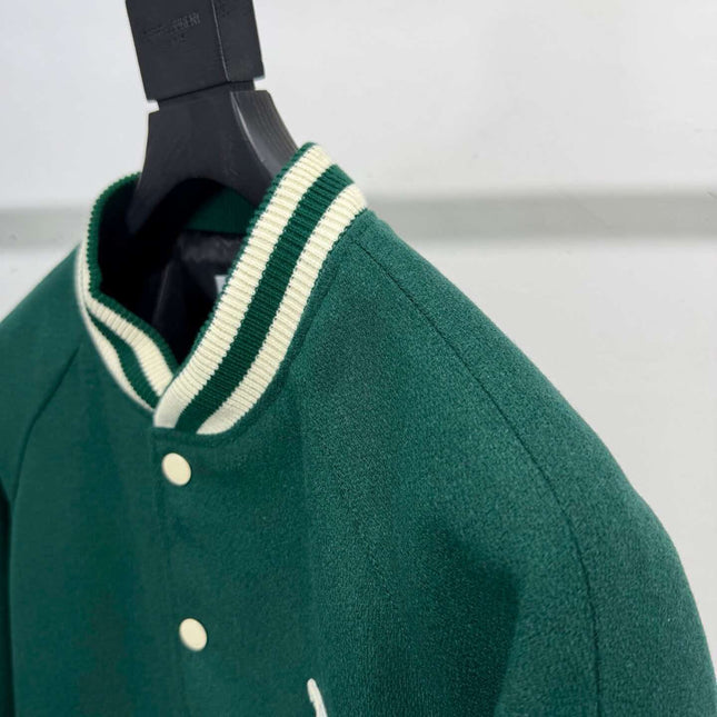 CELINE 26S TRIOMPHE TEDDY VARSITY JACKET