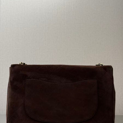 CHANEL 26 CLASSIC FLAP IN BROWN SUEDE 30726