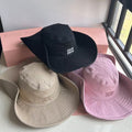 MIU 26S WIDE BRIM BUCKET HAT IN COTTON CANVAS