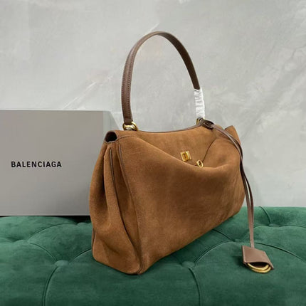 BALENCIAGA 26S BEL AIR BAG IN BROWN SUEDE
