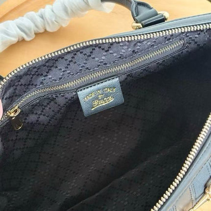 GUCCI 26S BORSETTO BOSTON MEDIUM 28 BAG IN BLACK CALFSKIN