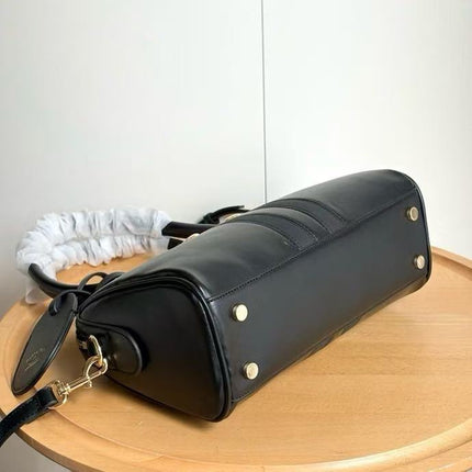 GUCCI 26S BORSETTO BOSTON MEDIUM 28 BAG IN BLACK CALFSKIN