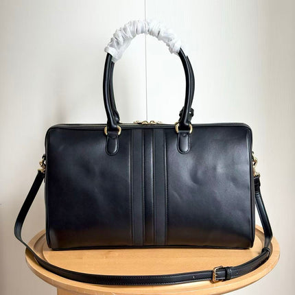 GUCCI 26S BORSETTO BOSTON 38 LARGE BAG IN BLACK CALFSKIN