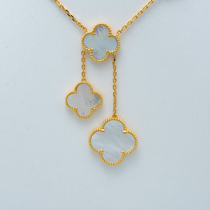CLOVER PINK MOP NECKLACE 6 MOTIF