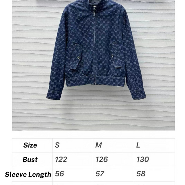 GG Blue Denim Bomber Jacket