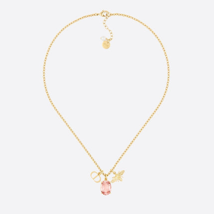 CD GOLD-COLORED METAL WITH WHITE RESIN PEARL NECKLACE