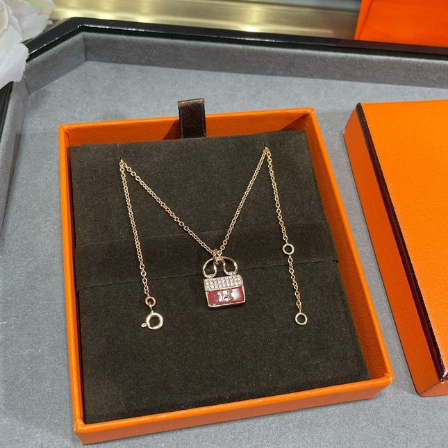 H CIRCE MOISSANITE PENDANT NECKLACE GOLD