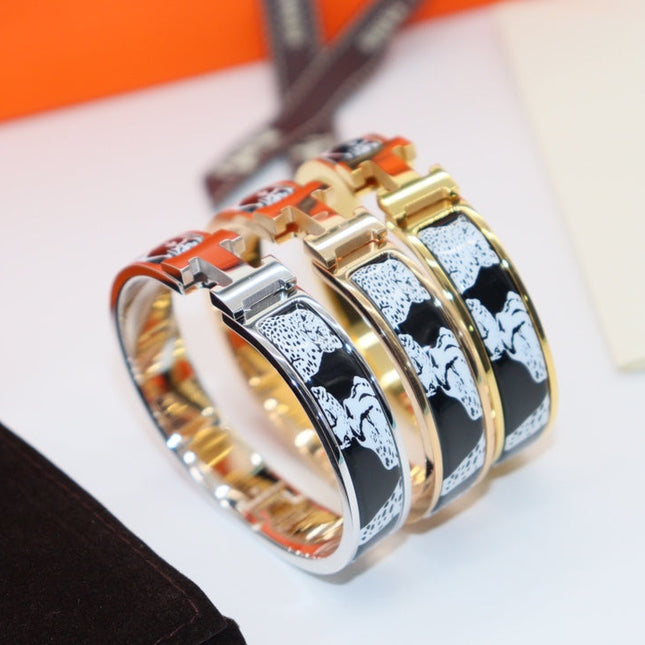 CLIC H WHITE LES LEOPARDS BRACELET