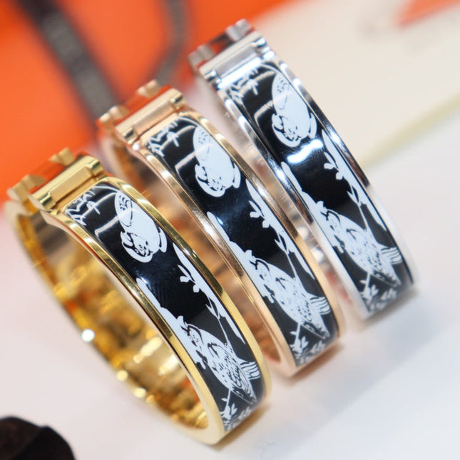 CLIC H WHITE LES LEOPARDS BRACELET
