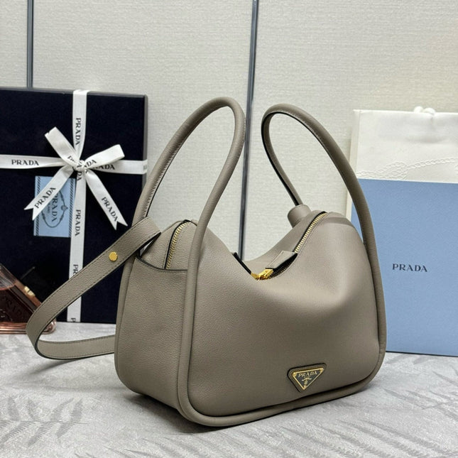 DARLING HANDBAG 25 IN LIGHT GREY LAMBSKIN
