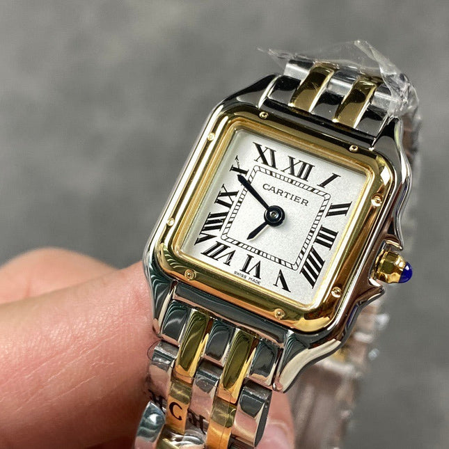 CARTIER PANTHÈRE WATCH GOLD AND SILVER CASE