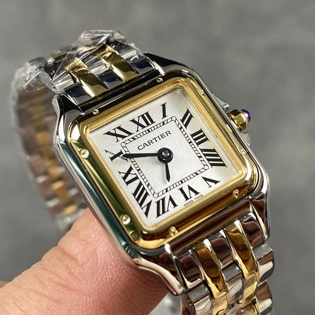 CARTIER PANTHÈRE WATCH GOLD AND SILVER CASE