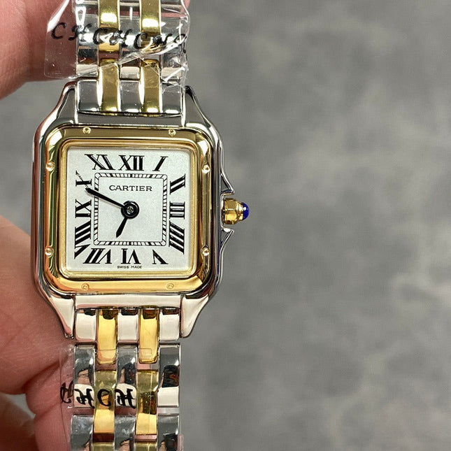 CARTIER PANTHÈRE WATCH GOLD AND SILVER CASE