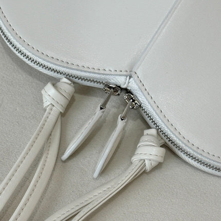LE COEUR HEART BAG 21 IN WHITE CALFSKIN