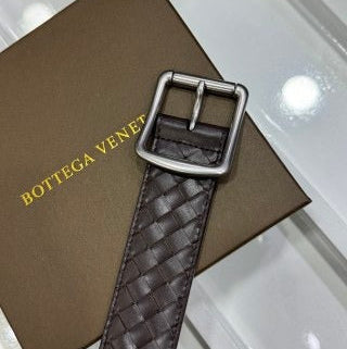 BV BELT 3.8CM IN BROWN CALFSKIN SILVER HARDWARE
