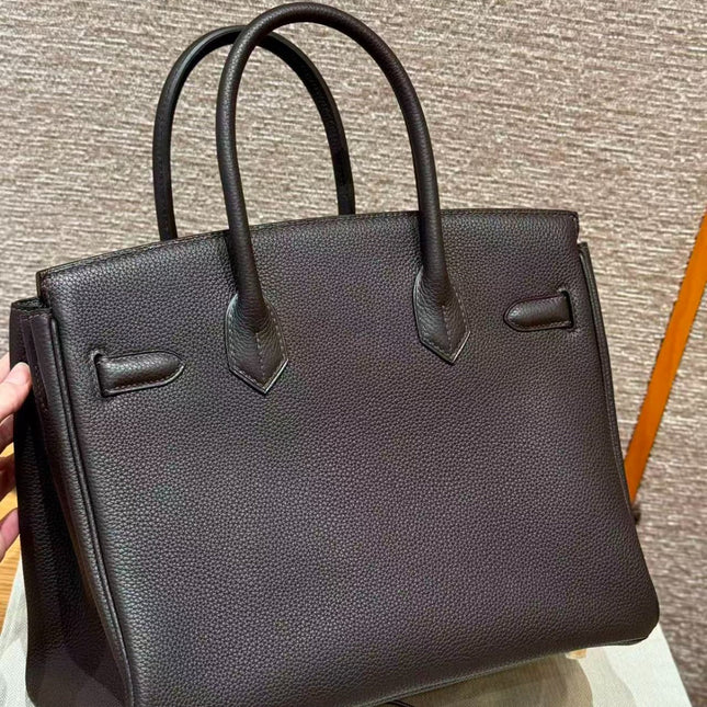 HM BIRKIN 25CM IN CHOCOLATE BROWN TOGO LEATHER GOLD HARDWARE