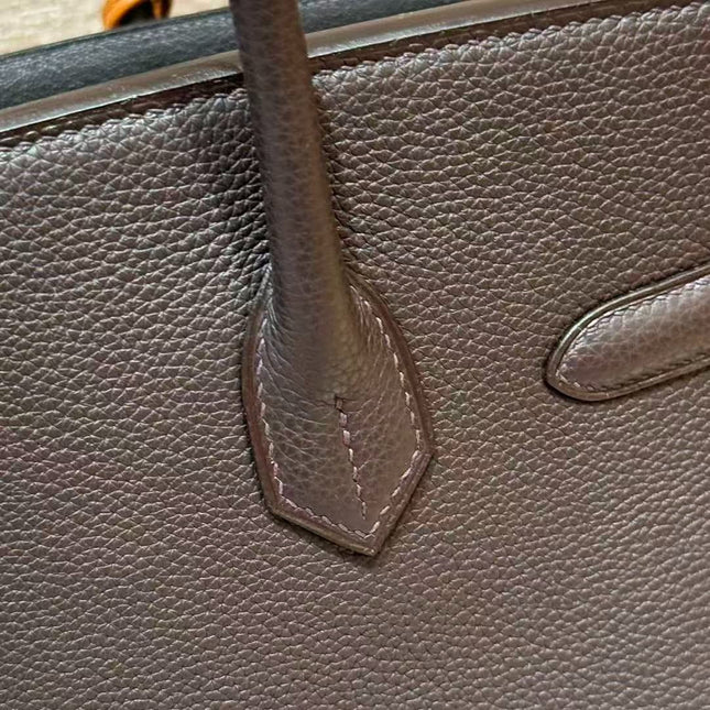 HM BIRKIN 25CM IN CHOCOLATE BROWN TOGO LEATHER GOLD HARDWARE