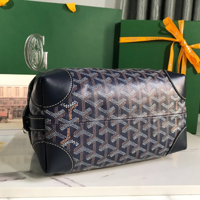 GOYA COSMETIC BAG 25 IN NAVY BLUE CANVAS