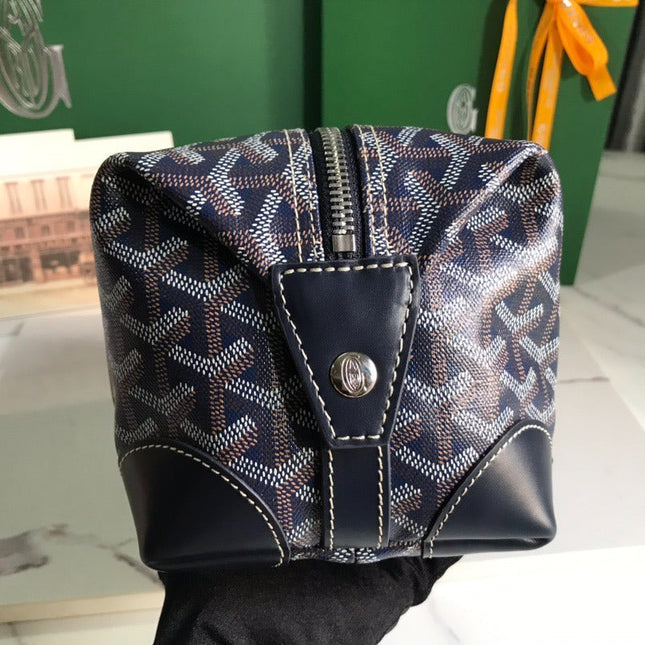 GOYA COSMETIC BAG 25 IN NAVY BLUE CANVAS