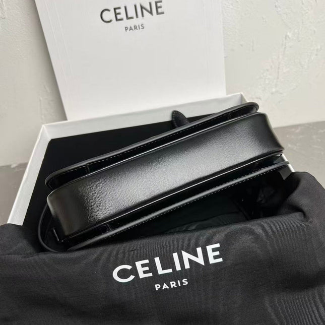 MINI CLAUDE 22 SHINY CALFSKIN BLACK SILVER HARDWARE