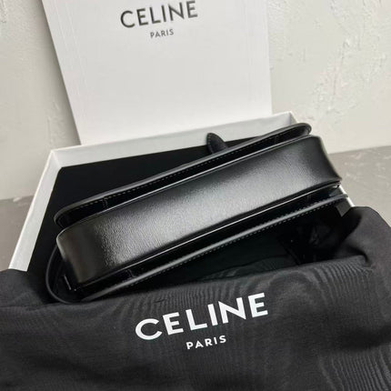 MINI CLAUDE 22 SHINY CALFSKIN BLACK SILVER HARDWARE