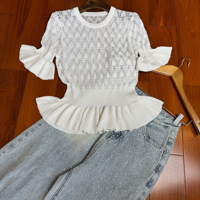 CHLOE POINTELLE KNIT SHIRT 232565