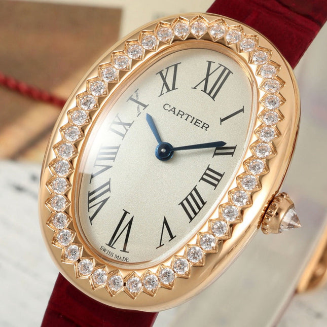 CARTIER BAIGNOIRE MODEL QUARTZ SILVER DIAL WATCH
