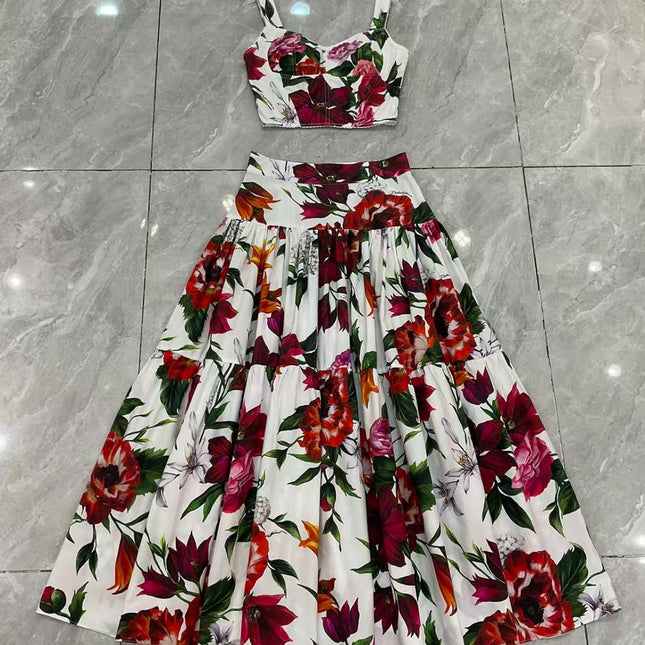 DOLCE & GABBANA SET IN FLORAL PRINTED