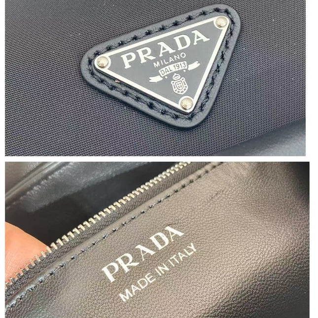 PRADA BONNIE HANDBAG 28 IN BLACK CALFSKIN