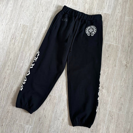 CHROME HEARTS HORSESHOE FLORAL CROSS SET IN BLACK COTTON
