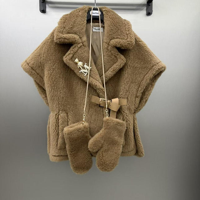 MAX MARA COAT IN TAN BROWN FUR