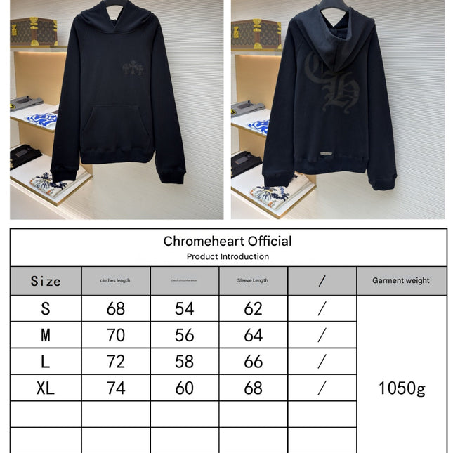 CHROME HEARTS CEMETERY CROSS SEVEN-11 HOODIE IN BLACK