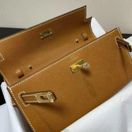 HERMES 26S KELLY TO GO IN GOLD EPSOM LEATHER