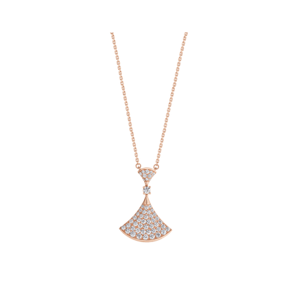 DREAM NECKLACE PINK GOLD FULL DIAMOND