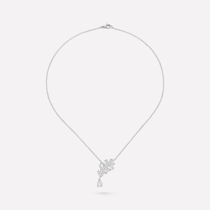 PLUME DE PEARL NECKLACE SILVER DIAMOND