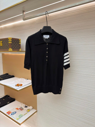 THOM 26S SHORT SLEEVE POLO KNIT TOP STYLE 247