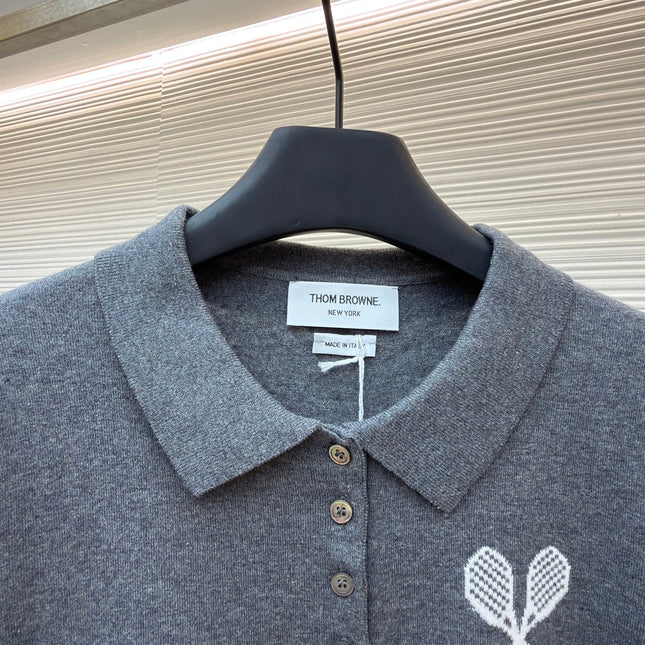 THOM 26S SHORT-SLEEVED KNIT POLO SHIRT STYLE 176