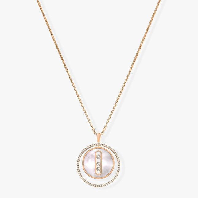 LUCKY MOVE MM NACRE BLANCHE DIAMOND NECKLACE