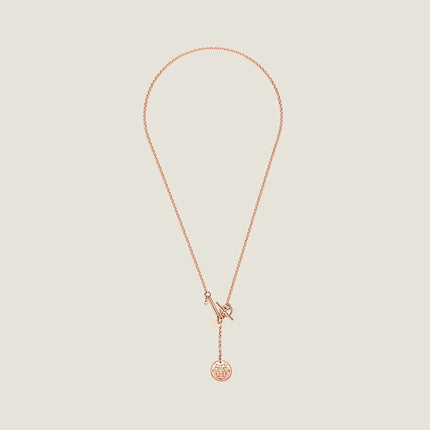EX-LIBRIS PEDANT PINK GOLD SMALL