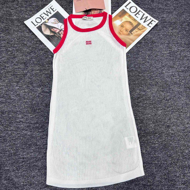 MIUMIU SLEEVELESS KNIT DRESS STYLE 633