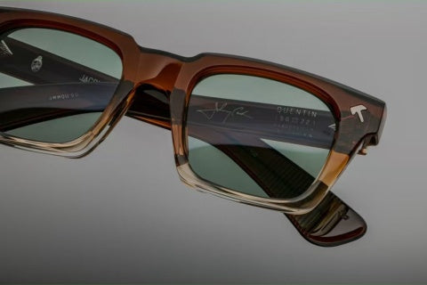 SQUARE SUNGLASSES 592596 IN BROWN MIXD WHITE ACETATE