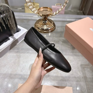 MIUMIU 26S CLOSED-BACK SANDALS IN BLACK CALFSKIN