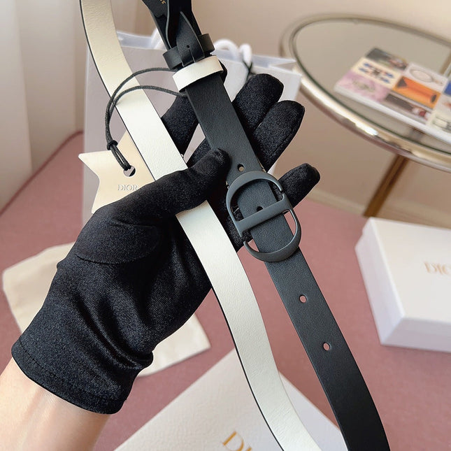 DIOR 25S BELT 20 MM IN BLACK CALFSKIN 618008