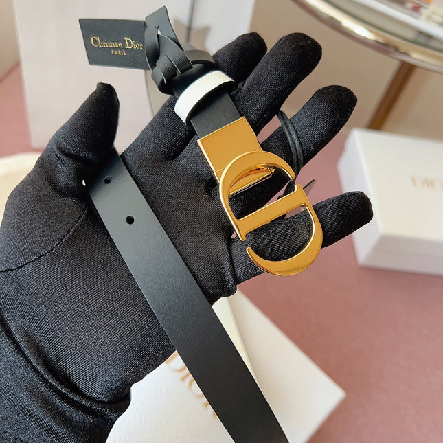 DIOR 25S BELT 20 MM IN BLACK CALFSKIN 618009