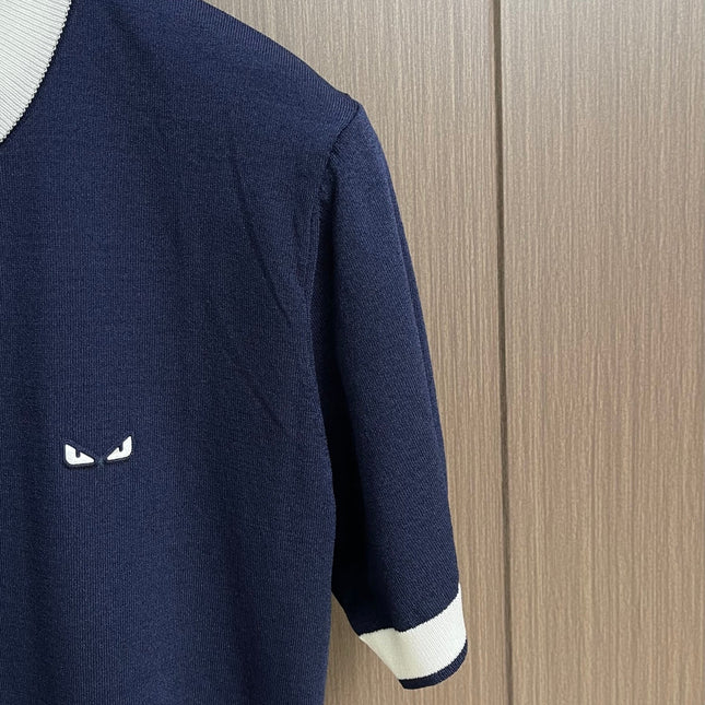 FENDI 26S SHORT-SLEEVE KNIT TOP 439