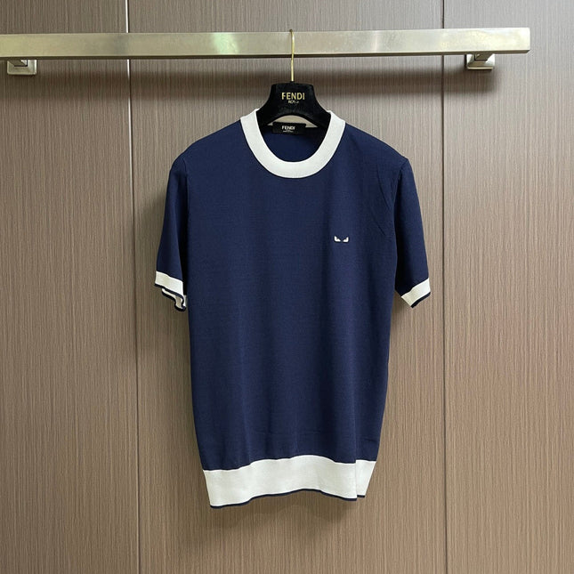 FENDI 26S SHORT-SLEEVE KNIT TOP 439