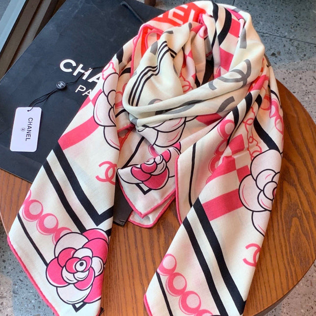 CHANEL 26S SCARF 135 IN CASHMERE AND SILK 306115