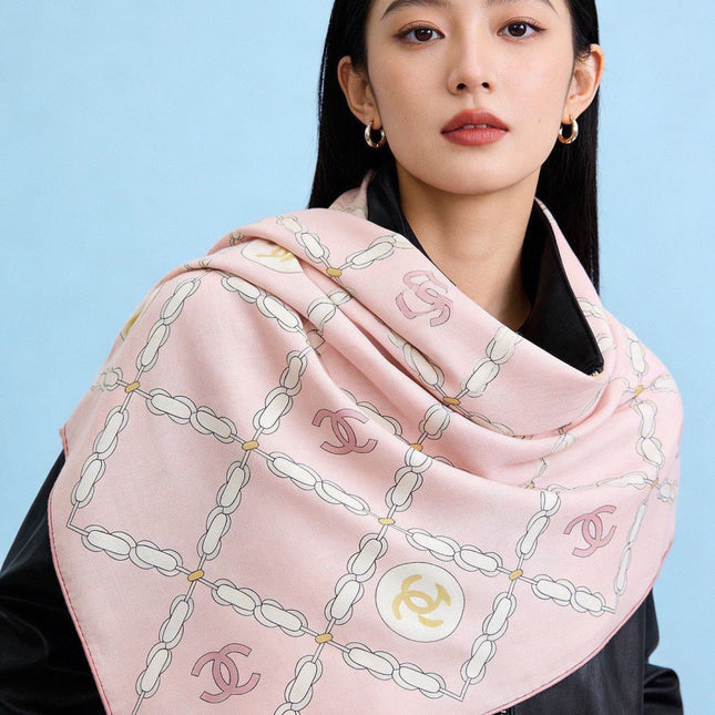 CHANEL 26S SCARF 135 IN CASHMERE AND SILK 306125