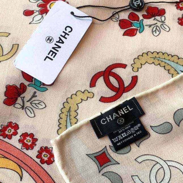 CHANEL 26S SCARF 135 IN CASHMERE AND SILK 306129